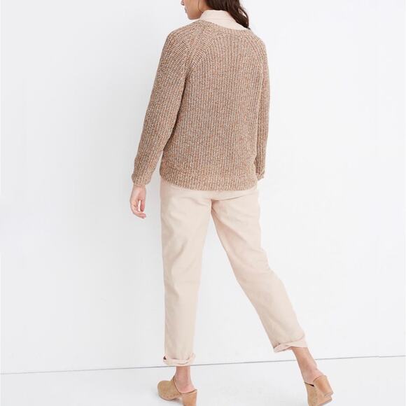 Madewell Beverly Pullover Sweater Pink Mauve Marled Knit Crewneck Sweater Small - Picture 3 of 8